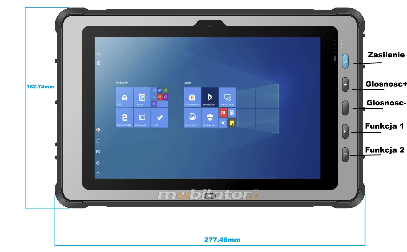 Mobipad 10DS-RTC wstrząsoodporny przemysłowy tablet Windows 11 4G LTE IP66